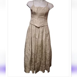 Vintage 80s And 90s Corset  Strapless Baby Green  Dress Sz 9/10